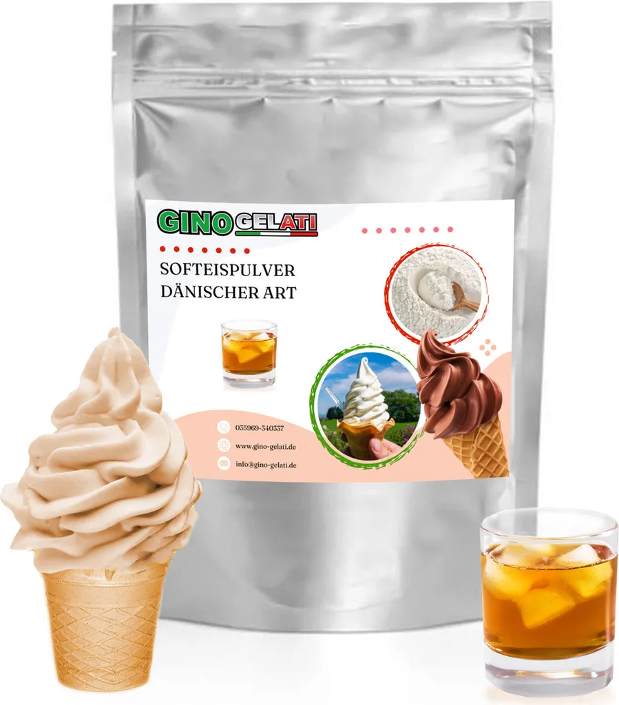 Gelato Soft al Rum Danese 333g | Ricetta Facile Gelato in Polvere