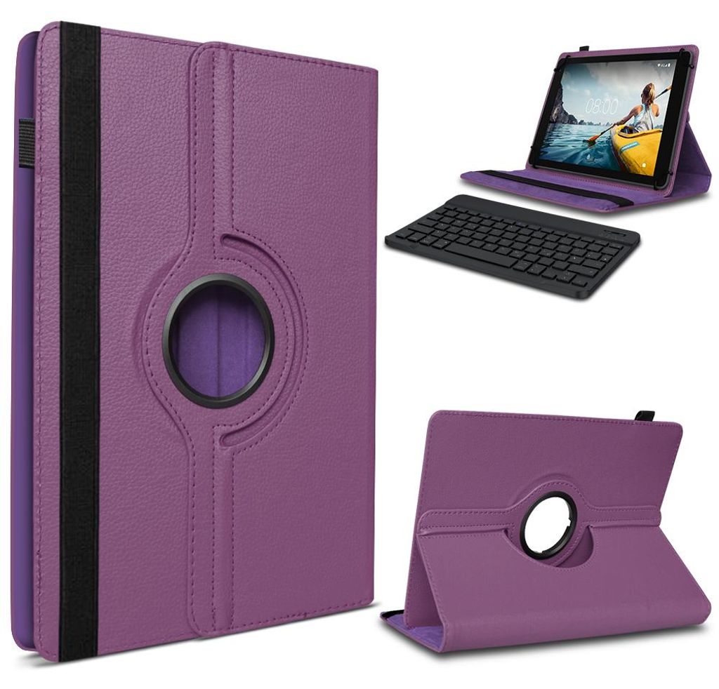 Hülle Tastatur Tasche für Teclast ArtPad Air Keyboard Schutzhülle Bluetooth QWERTZFarbe 360 Uni:Lila