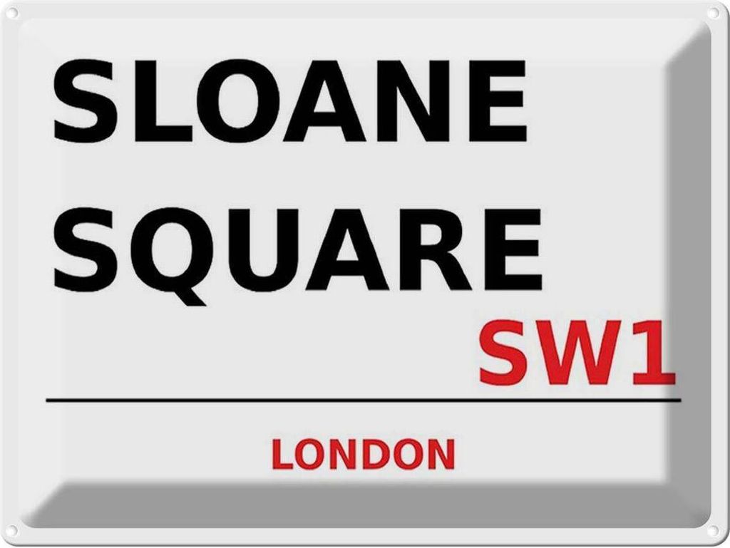 vianmo Blechschild 30x40 cm London Sloane Square SW1