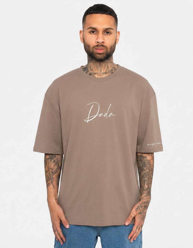 DADA Supreme Oversize T Shirt mit Frontstickerei und Logo Stickerei Größe: 3XL