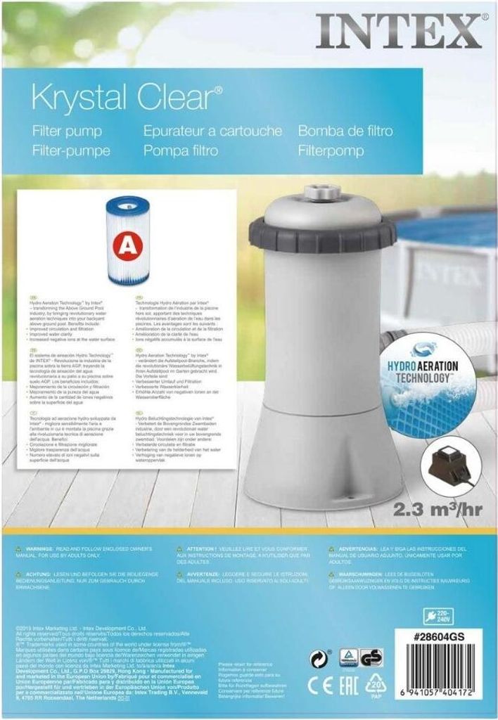 Intex Kartuschenfilterpumpe 2271 L/h 28604GS Produktbild 18