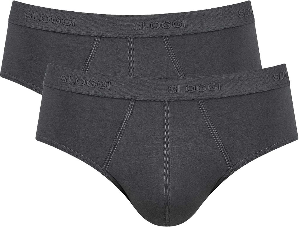 sloggi Herren Midislip 2-Pack 24/7 - BLACK - Größe 4