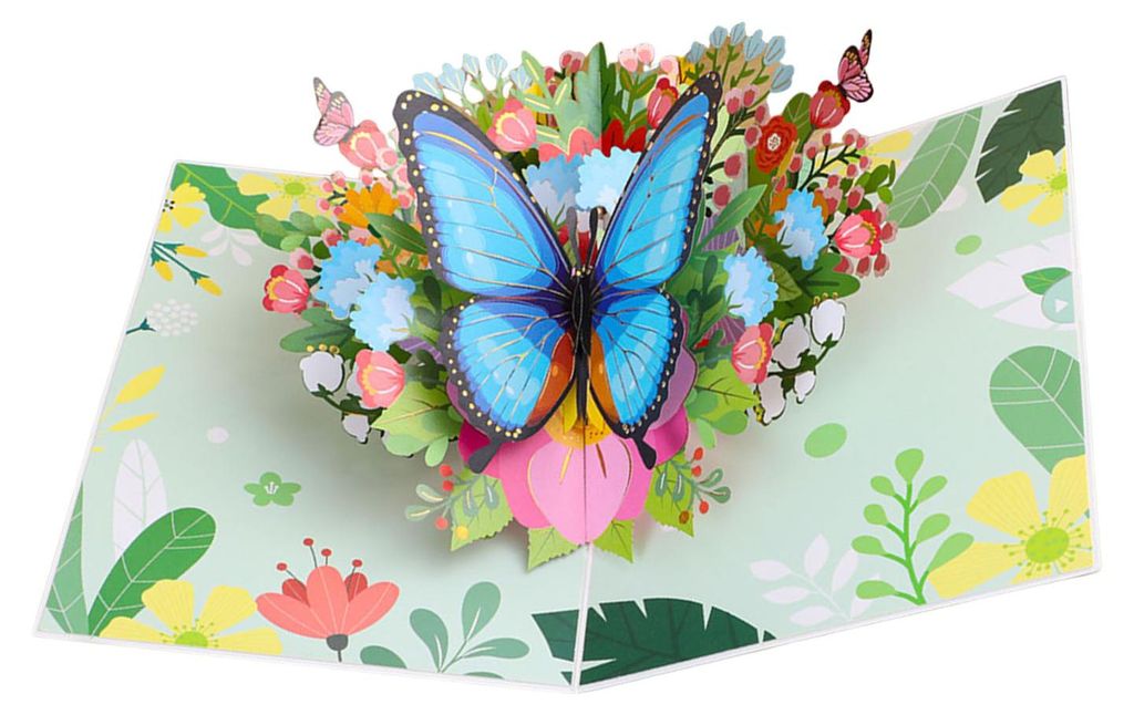 Schmetterlings-3D-Pop-Up-Geburtstagskarte, handgefertigte Überraschungsgrußkarte mit aufwendigem Ausschnittdesign, einzigartiges Geschenk für Fr...