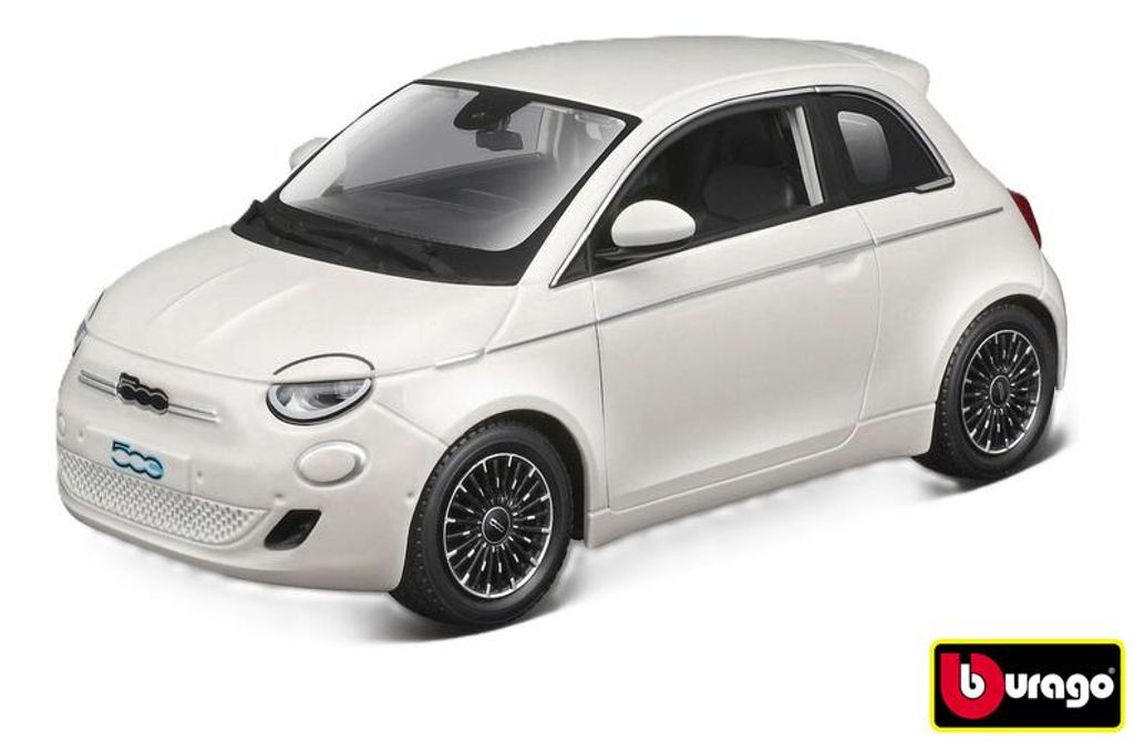 Bburago 1:24 Plus - Fiat 500e (2023) - Blanco Imagen del producto 