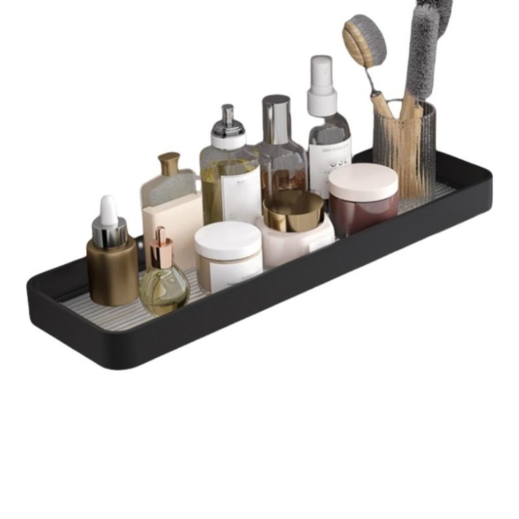 Acryl Wandregal, verstärktes Aluminium, ohne Bohren, hohe Tragkraft, mehrlagig, für Bad & Schlafzimmer, 30cm