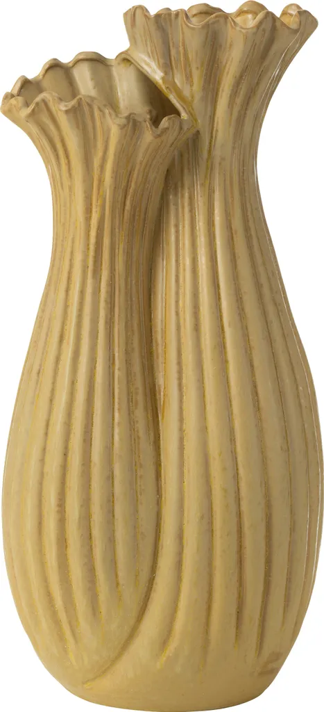 Vase Botanica Duo J-Line Sable Foncé en Céramique Mate Haute Qualité