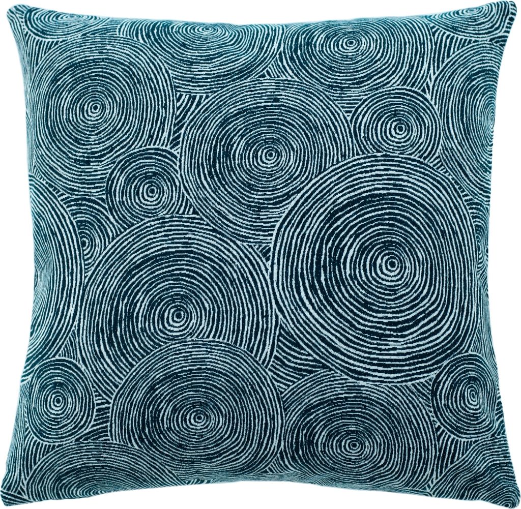Homing Kissenhülle Cape Town Kreise 45x45cm blau Kissen Bezug Deko Geometrisch
