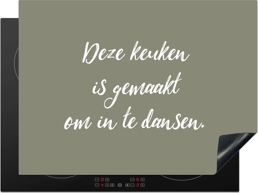 KitchenYeah Herdabdeckplatte Diese Küche ist zum Tanzen gemacht - Sprichwörter - Zitate , 70x52cm, Küche Deko, Glaskeramikkochfeld Herdabdecku...
