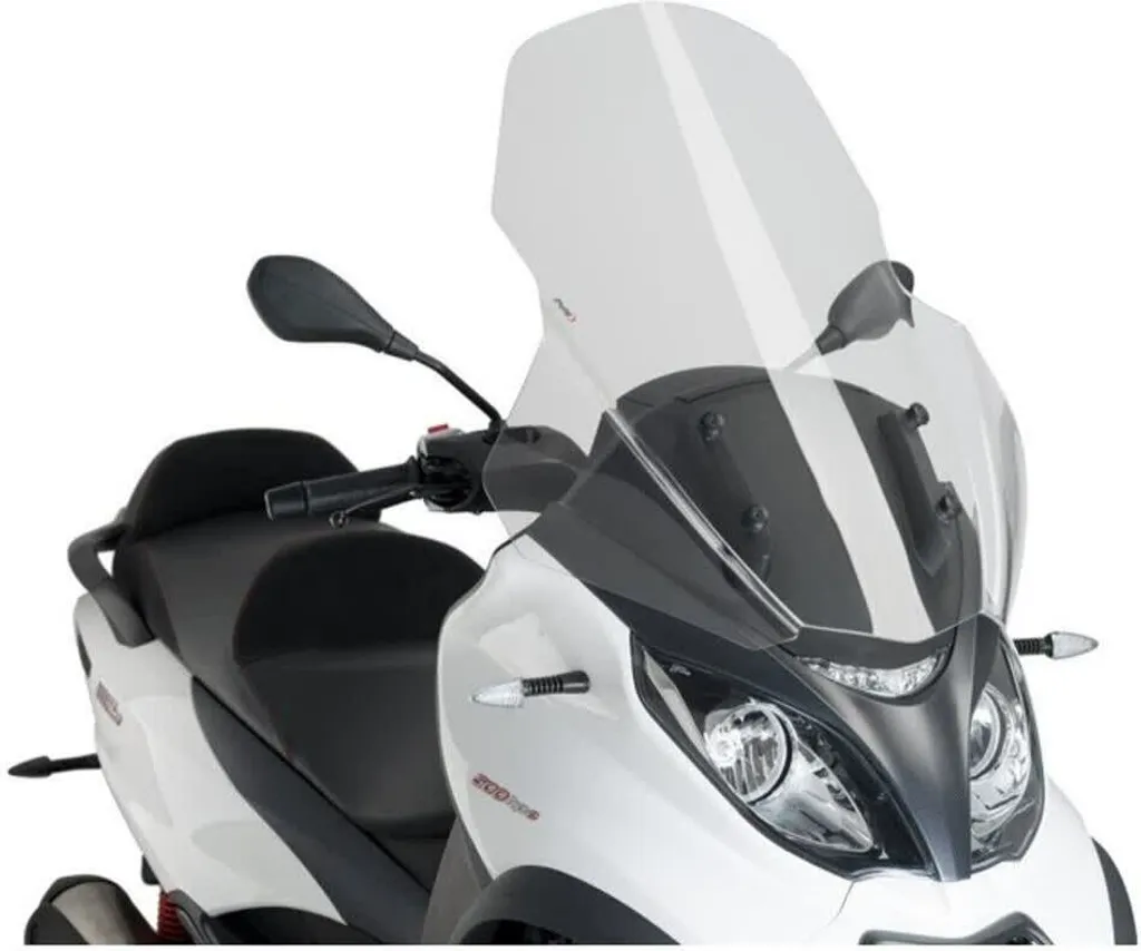 Écran Puig V-Tech Touring transparent : confort route et ville Piaggio