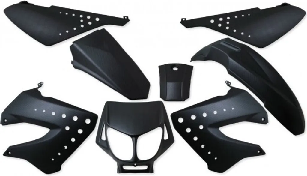 Kit d'habillage Derbi Senda DRD et Gilera SMT RCR en finition carbone