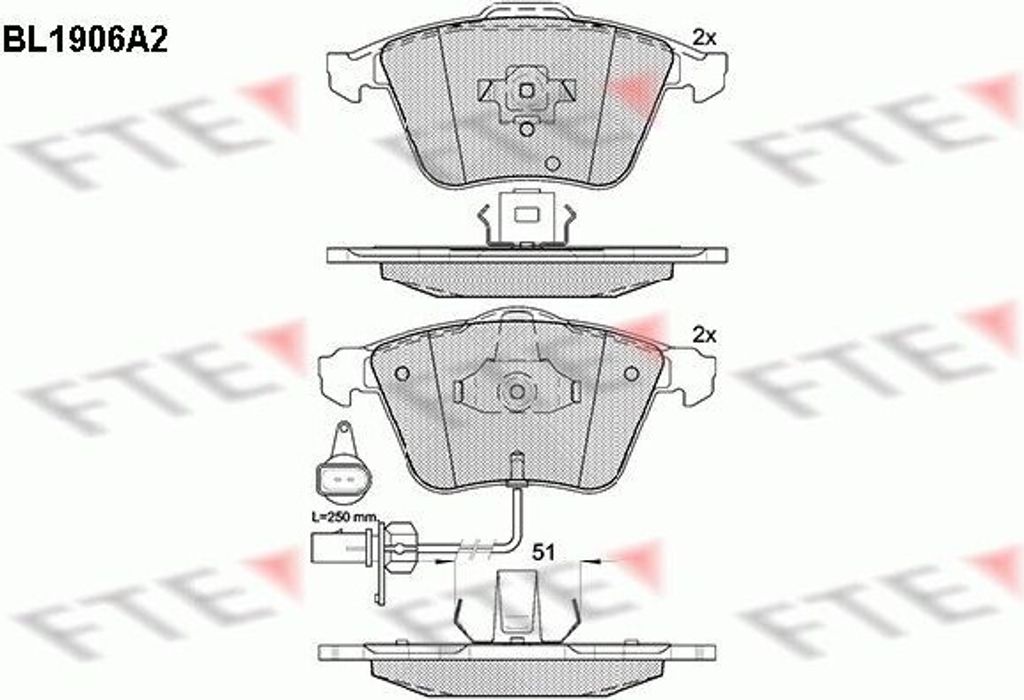FTE Bremsbeläge Satz Vorne Bremsklötze für AUDI A6 Avant (4F5, C6) 9010495