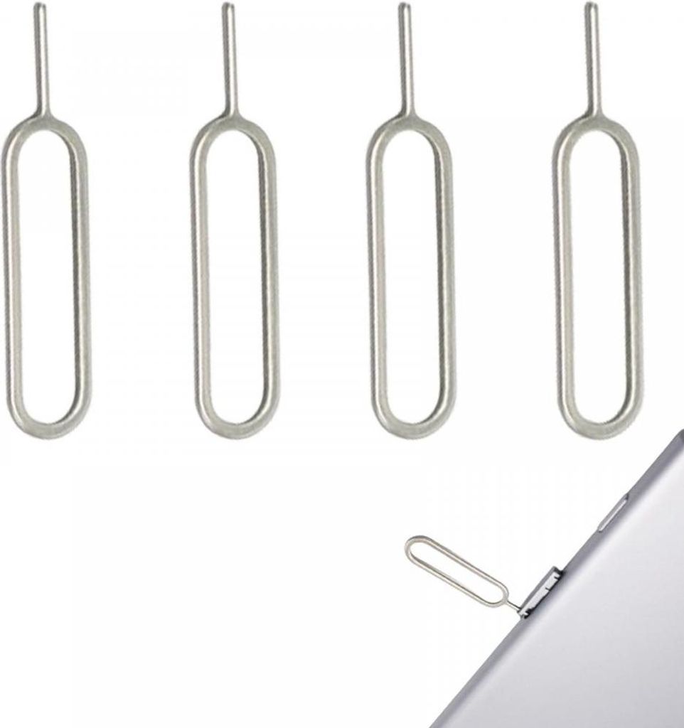 4 Stück SIM Karte Nadel, SIM Kartenfach Entfernung Werkzeug, SIM Kartenträger Auswerfer Pin Auswerfen Removal Tool, Kompatibel mit Allen Handys,...