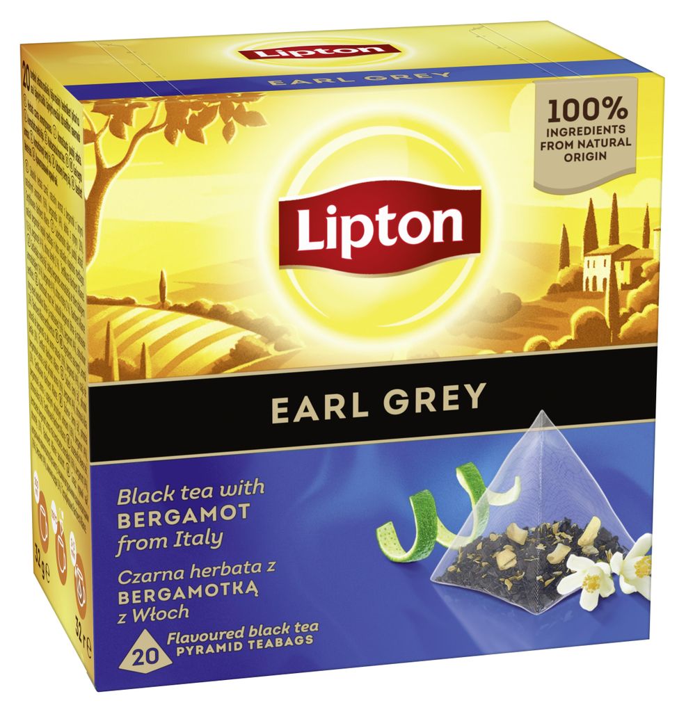 Lipton Schwarztee Earl Grey mit Bergamotte Citrus, 20er Produktbild 