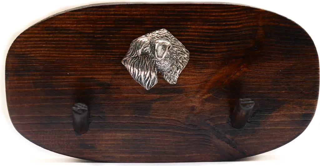 Terrier dal pelo morbido color grano - espositore per accessori, espositore per medaglie per cani, ganci per chiavi di Art-Dog