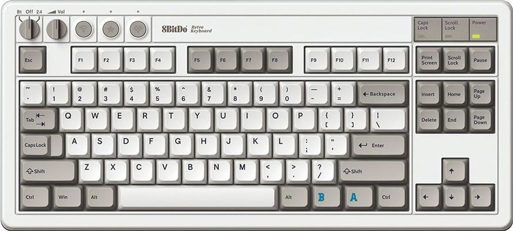 8BitDo - Retro Mechanical Keyboard 87 Keys - Klawiatura Mechaniczna 80% Bezprzewodowa Retro M Edition