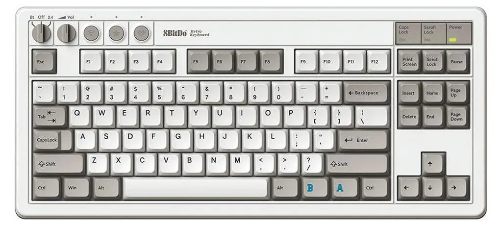 8BitDo Retro Mechanical Keyboard M Edition Clavier Kailh Box White V2