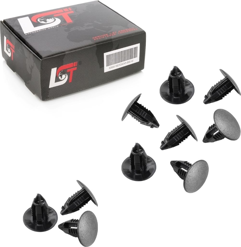 10x INNENVERKLEIDUNGCLIPS UNIVERSAL BEFESTIGUNGS CLIPS Ø 7-8mm Kopf 19mm