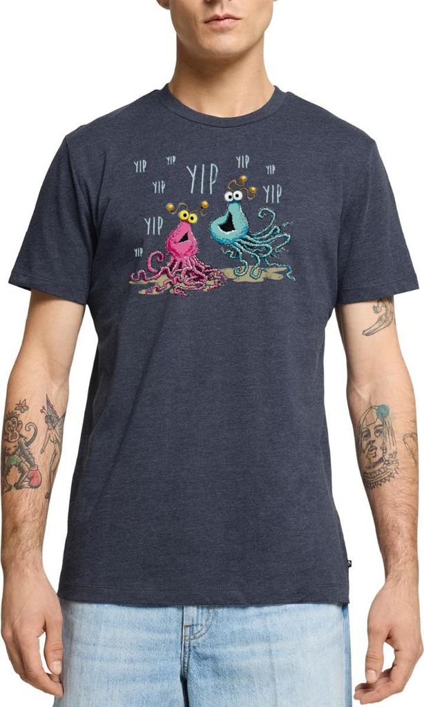 Spreadshirt Sesamstraße Yip Yip Alien Männer Premium T-Shirt, 3XL, Jeansblau