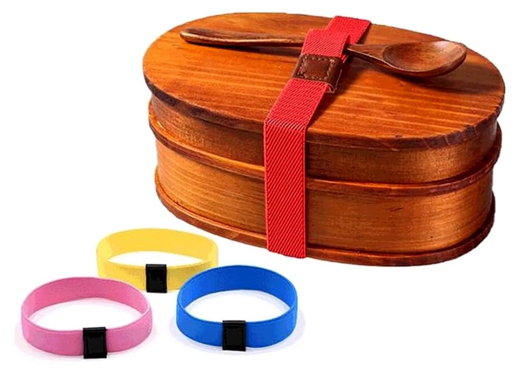 Verstellbare elastische Bento-Box-Gurte, tragbare wiederverwendbare Befestigungsbänder für sicheren Verschluss, Büro, Picknick, Camping, Gelb