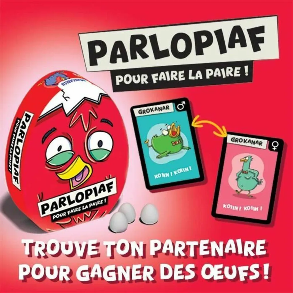PARLOPIAF Megableu petit jeu de société compact et interactif 14cm