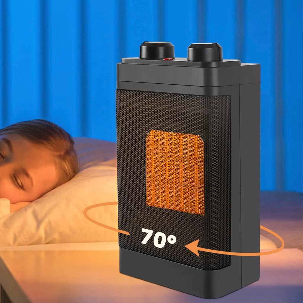 Heizlüfter energiesparend Heizung Keramik - elektrisch heizgeräte 3 Modi PTC leise heizstrahler innenraum 1500W Bad Thermostat 70° Oszillation E...