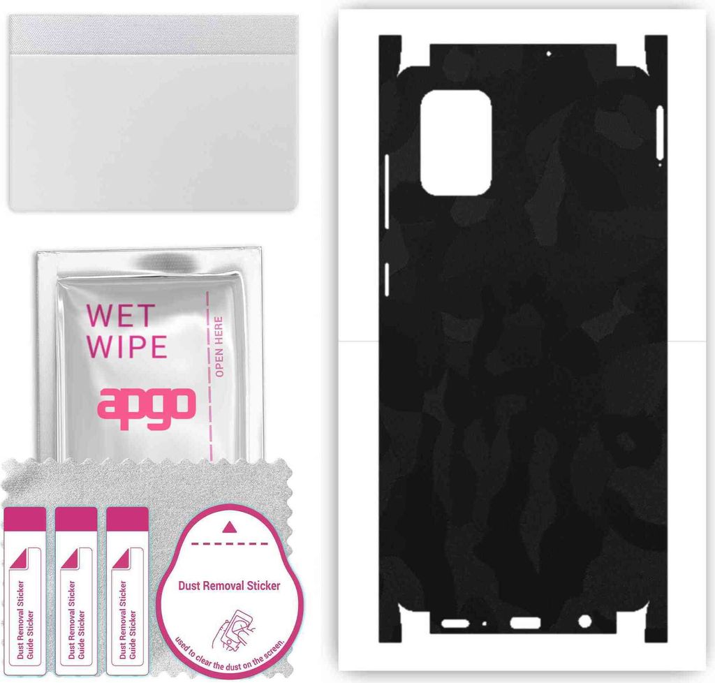 apgo Rückseite + Seiten Schutzfolie, Skin, kompatibel mit Samsung Galaxy A71, Hinten Displayschutzfolie aus Vinylfolie, kratzfest, einfache Montag...