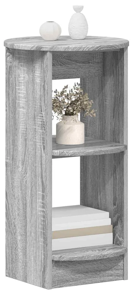 Meuble d'appoint Sonoma gris 40x40x75 cm stable en bois aggloméré fin