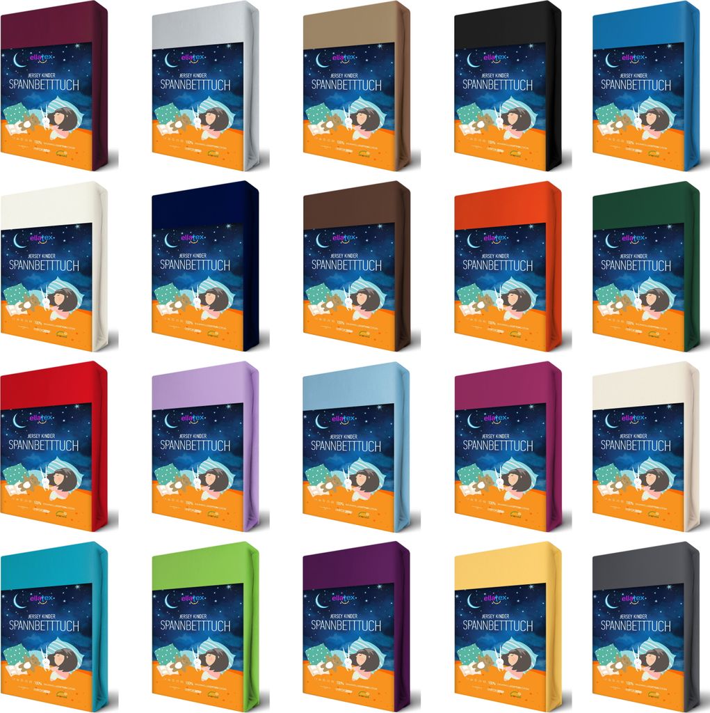 JERSEY KINDER Spannbettlaken 70x140cm Kinderlaken Produktbild 2