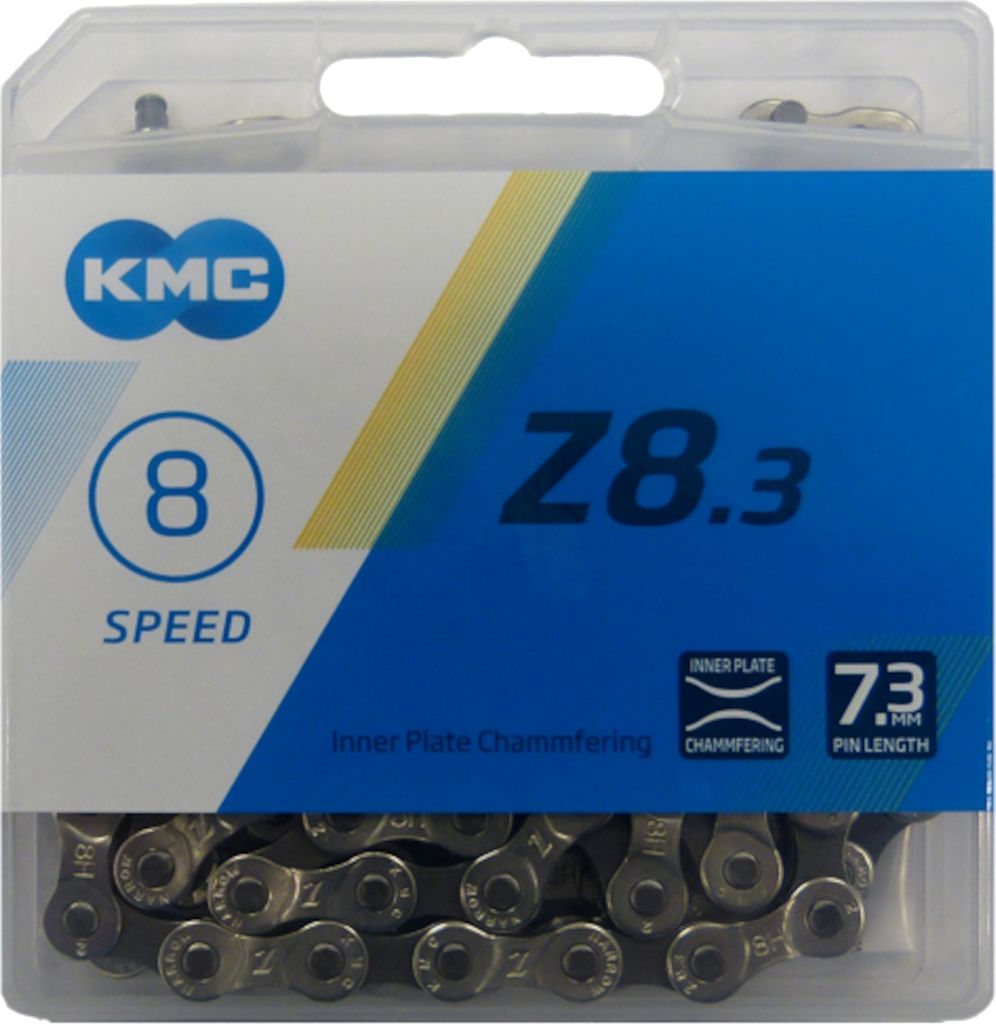KMC Z8 Kette, 8-fach, 114 Glieder, grau, mit MissingLink, Produktbild 