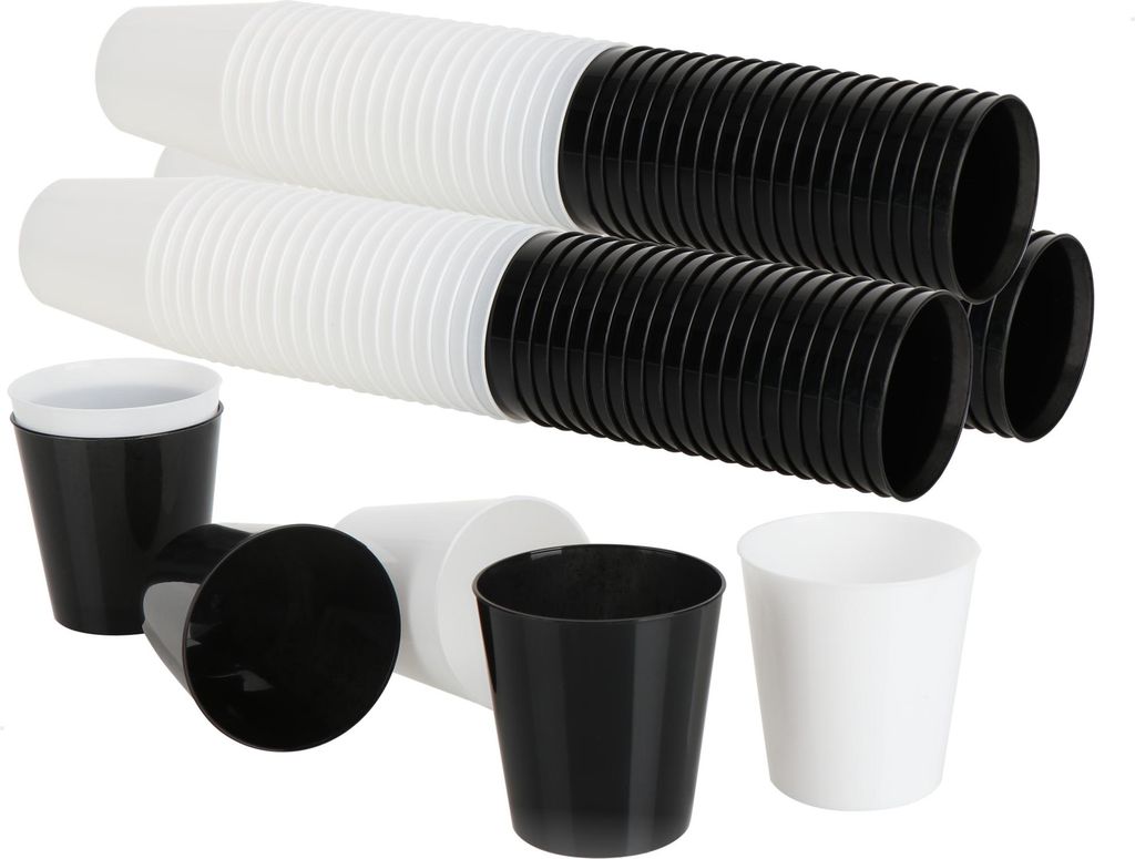 COM-FOUR® 120x poháriky na šnaps – opakovane použiteľné – Obrázok produktu 