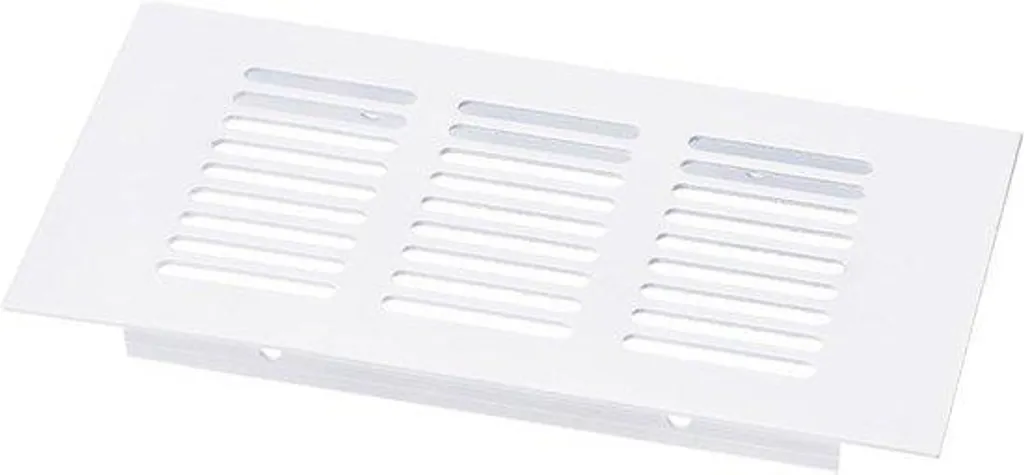 Grille de ventilation pour meuble à chaussures Allecto 150x100 mm blanc