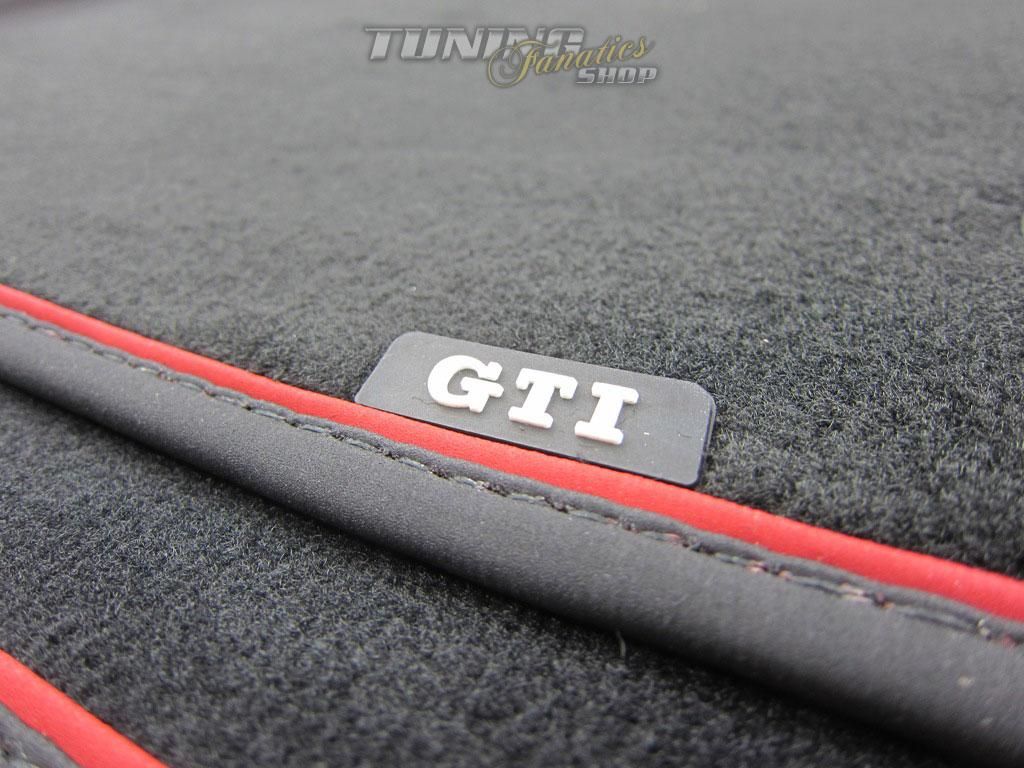 4x Original GTI Velours Textil Premium Fußmatten Matten SET Produktbild 