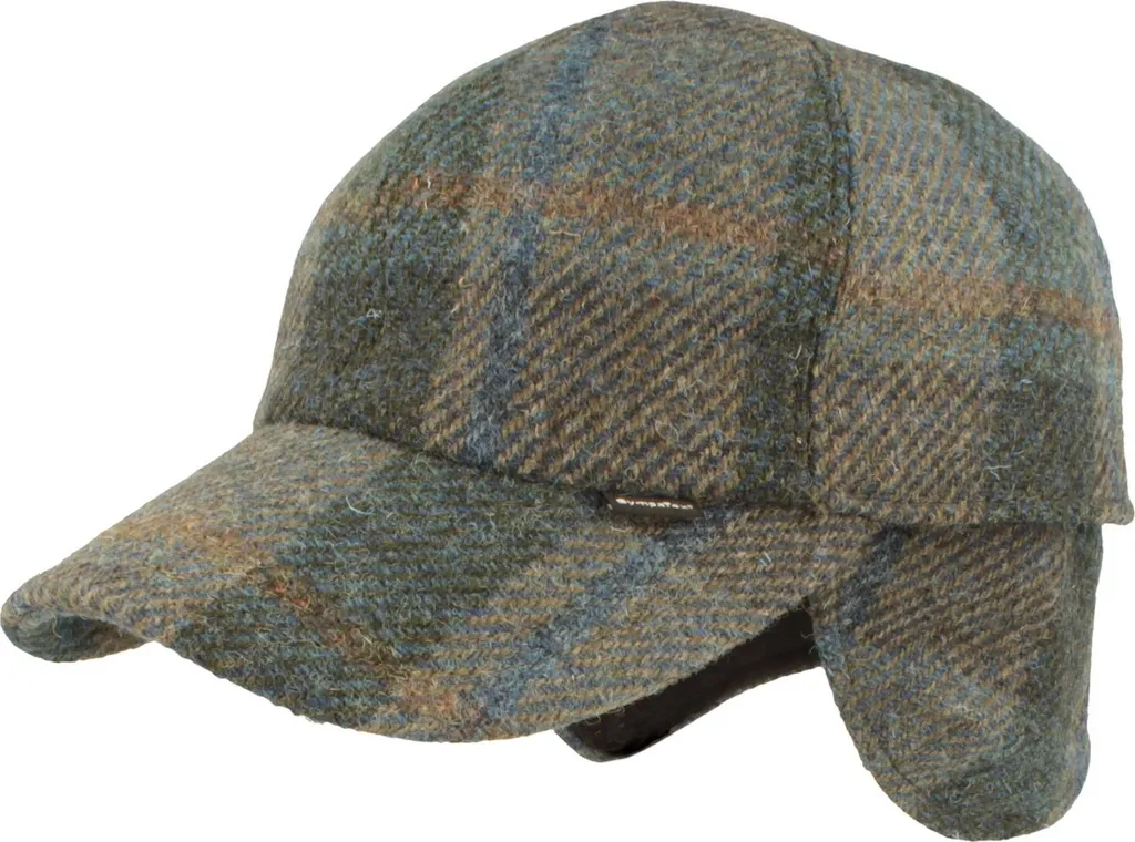 Casquette baseball Harris Tweed et SympaTex Hut-Breiter avec cache-oreilles