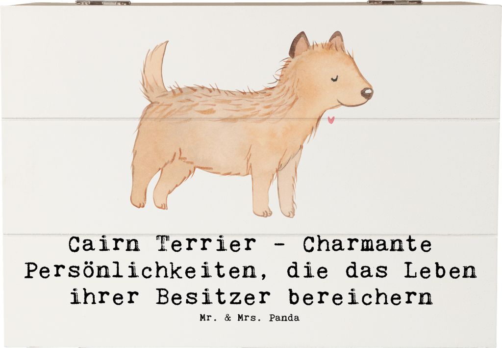 Mr. & Mrs. Panda Box Cairn Terrier 22 x 15 cm - Weiß - Geschenk, intelligent, Hunderassen, Charmante Persönlichkeiten, Schatzkiste, Hund, Pflege,...