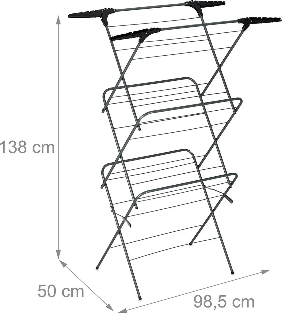 Étendoir à linge gain de place pour appartement - Pliable et mobile
