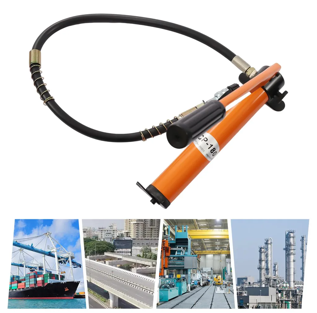 Pompe hydraulique manuelle compacte 10 tonnes orange pour levage - 4