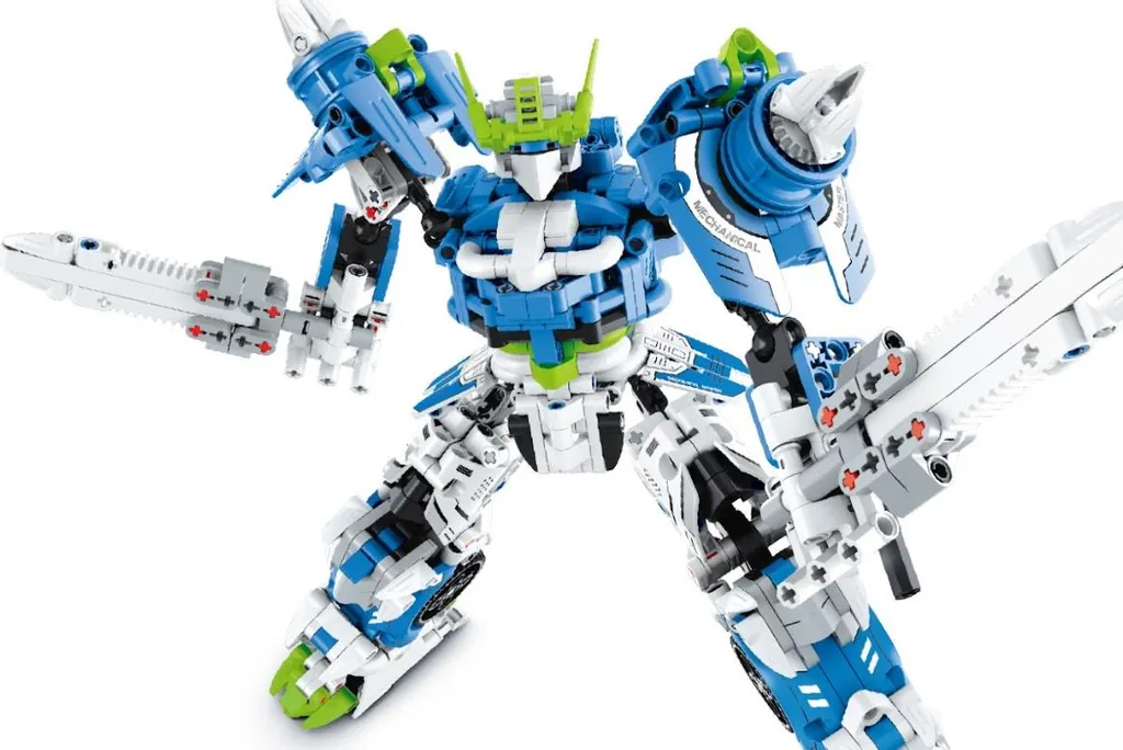Mecha Warrior iM.Master 941el - Robot de Combat Bleu Super Articulé - 3