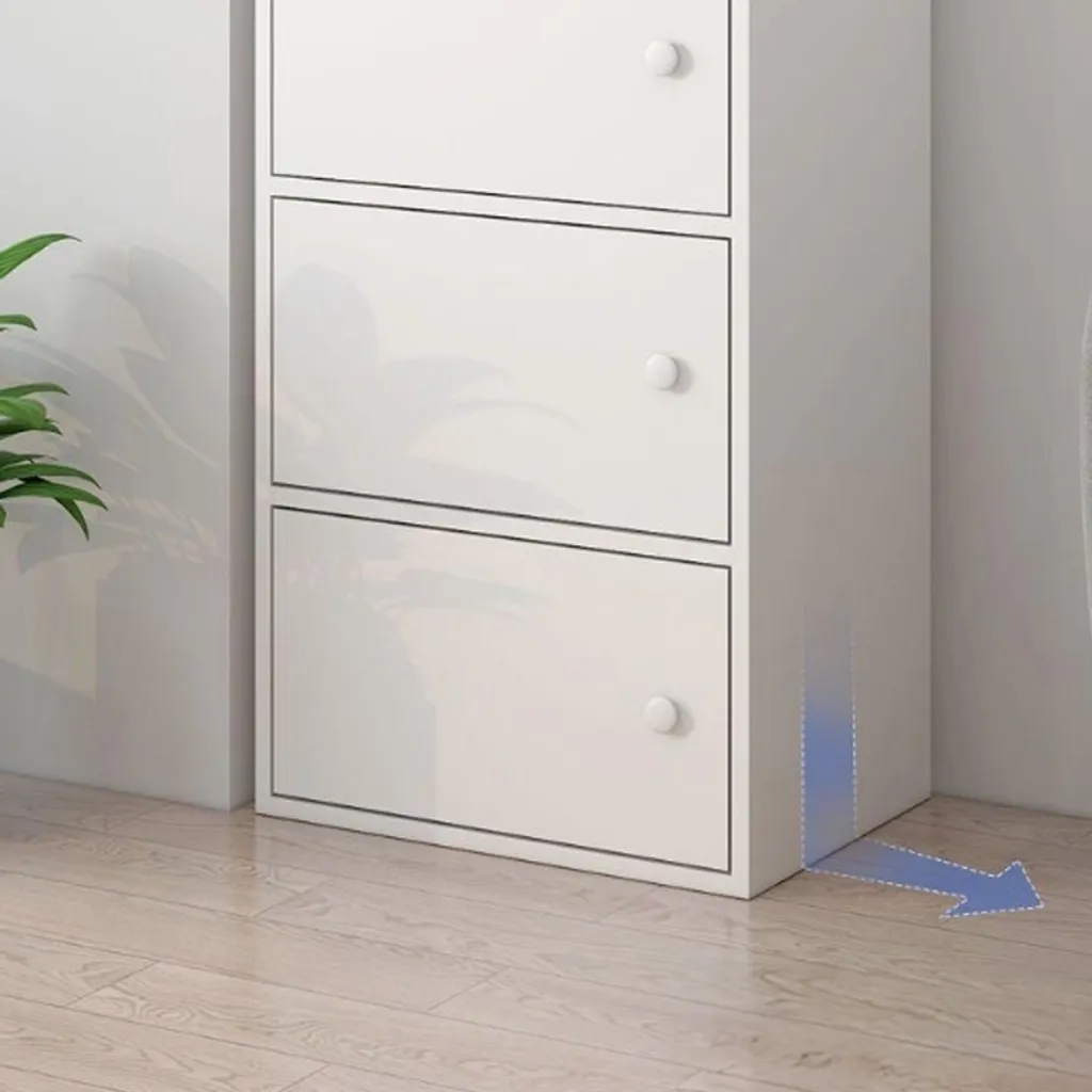 Commode large blanche à 5 étagères de rangement grand format - 15