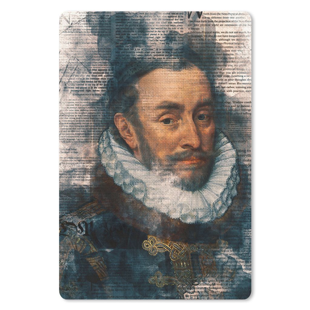 MuchoWow Mauspad Mousepad Wilhelm von Oranien - Adriaen Thomasz - Zeitungsartikel 18x27 cm - Mousepads - Maus Mat - Pad - Mausunterlage