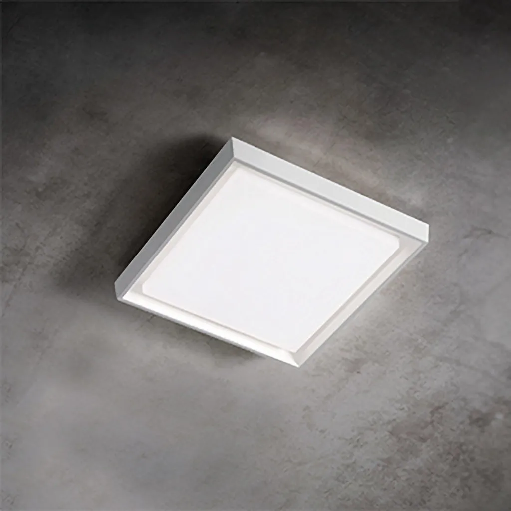 Plafonnier LED Anti-Humidité IP54 25W Blanc 27x27 cm pour Zone Humide