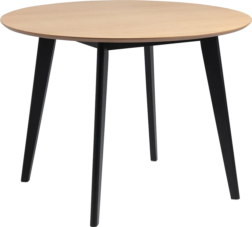 Table de repas gain de place Smuk Anakin Ø 105 cm - Solution chêne et noir