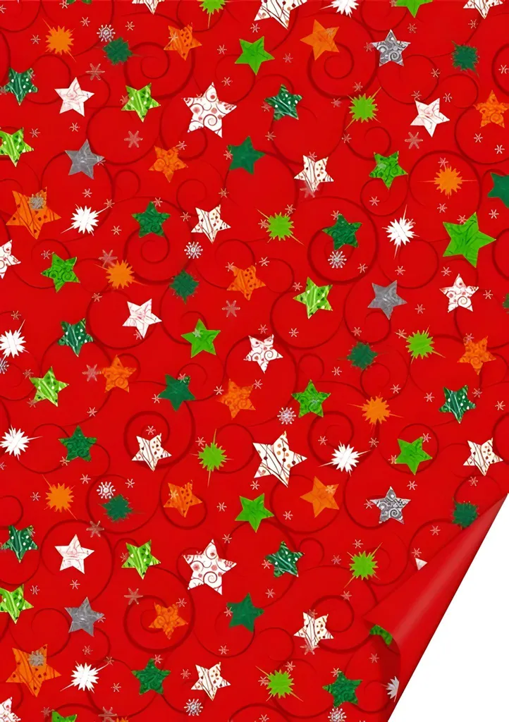 Heyda 204772721 Carton à motifs Étoiles A4 rouge pour loisirs créatifs