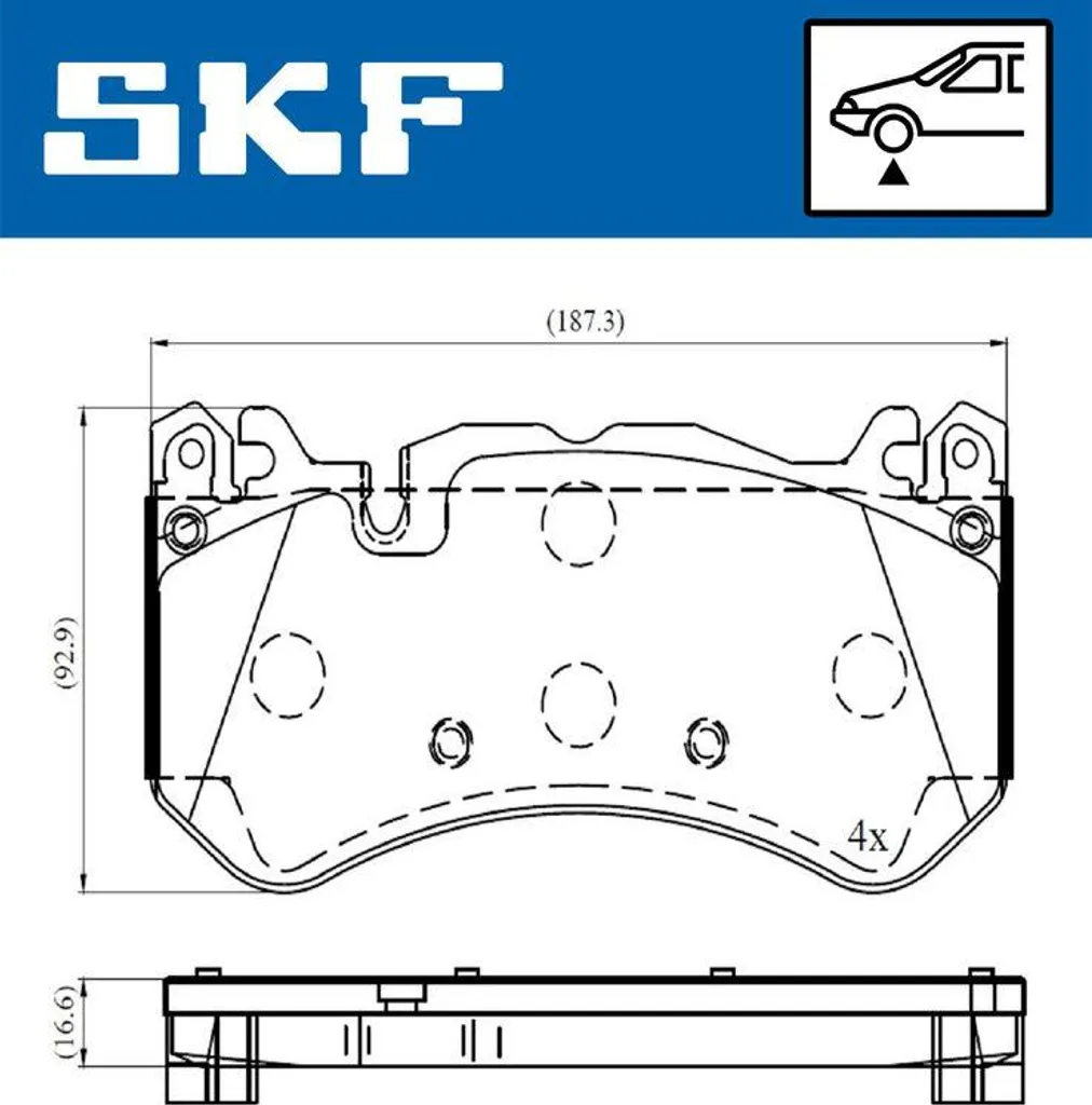 Plaquettes de Frein Haute Endurance SKF VKBP 80643 E - Sécurité Totale