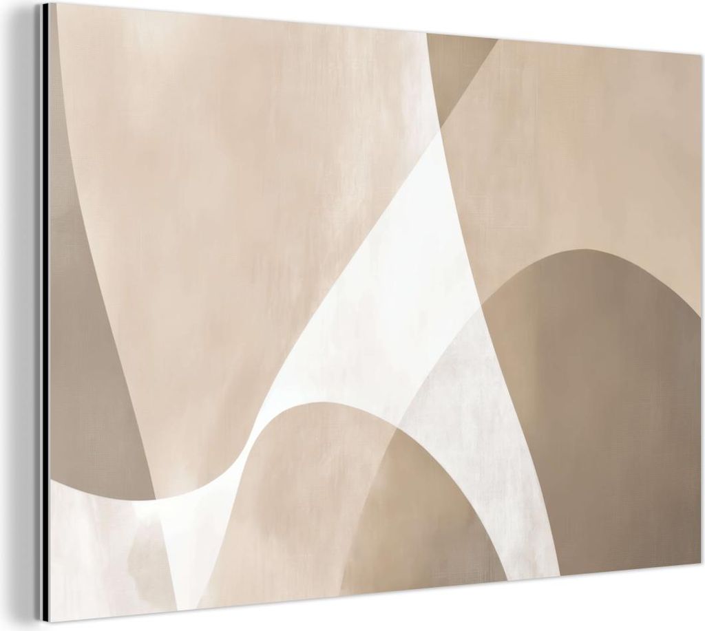 MuchoWow Wanddekoration Metall Metallbild Wandkunst 120x80 cm Glatte Oberflächen - Harmonisch - Wellenförmig MuchoWow Aluminium Gemälde - Alu Bild