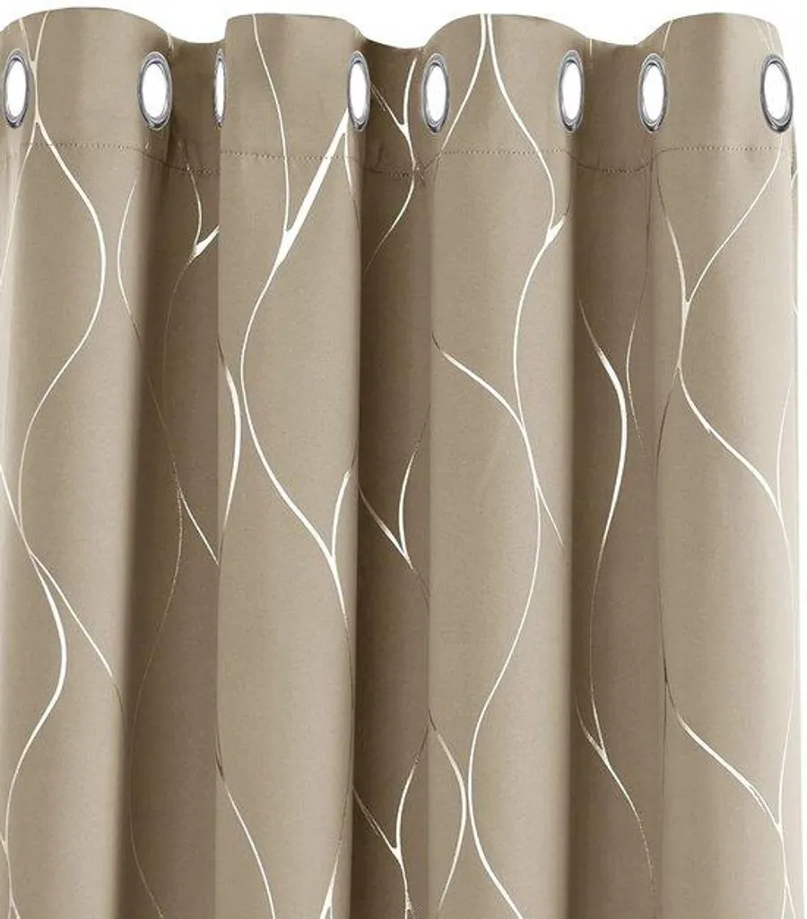 Rideau occultant thermique taupe 138x132 cm stop chaleur et lumière