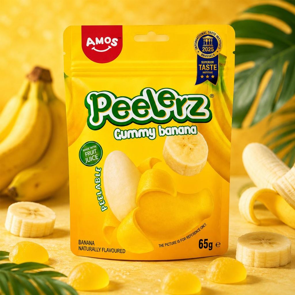 Amos Peelerz Banana Gummy tropisches weiches Mini Produktbild 