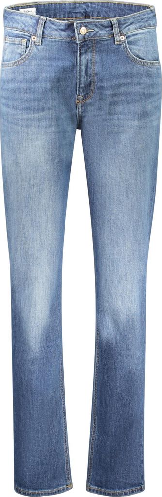 Damen Denim Jeans Blau - Gerader Schnitt, Ausgewaschen, 5 Taschen