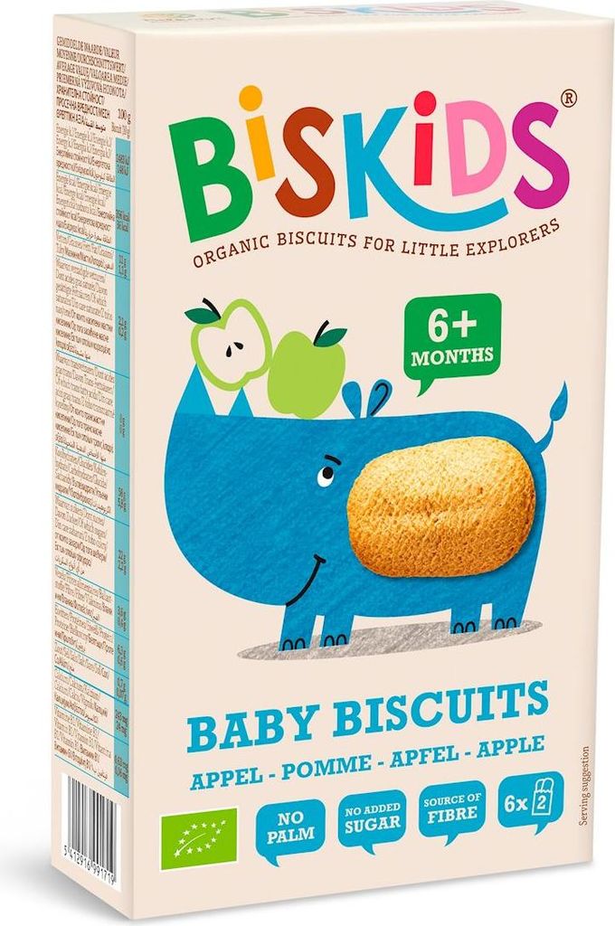 CIASTECZKA JABŁKOWE OD 6 MIESIĄCA BIO 120 g - BISKIDS