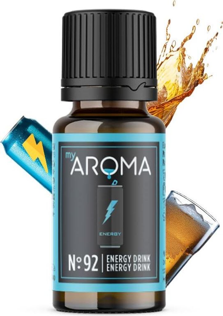 myAROMA Flavour Drops – Energy Drink 10ml, vegan und zuckerfrei, natürliches Aroma für Kochen und Backen, Nr. 92