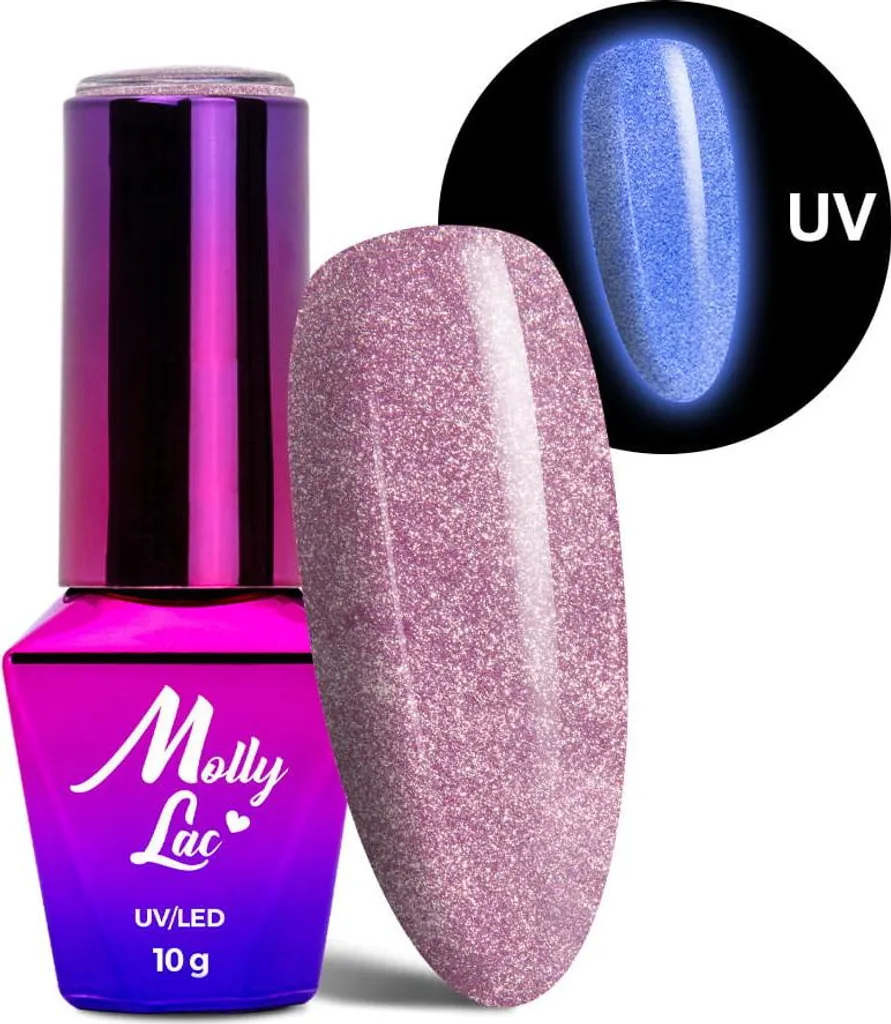 Vernis Ongles pour Soirée MollyLac Night Glowing 673 Higher Love sans HEMA